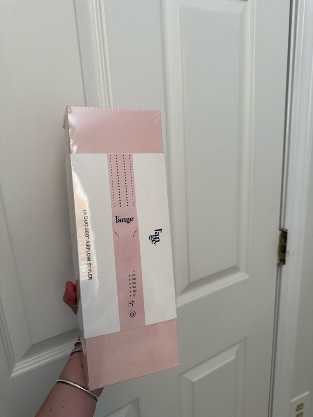 Lange Pink & White Women Hair Tool Styler